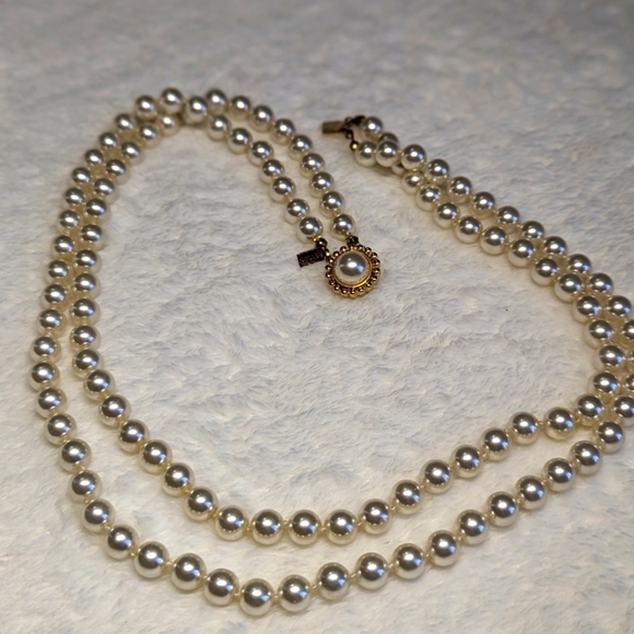 Vintage 90's Revlon Dual Strand Faux Pearl Necklace/Choker - Picture 5 of 10